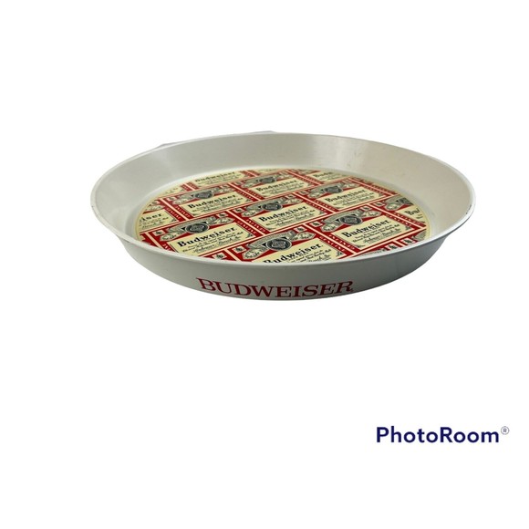 Vintage 1980's Budweiser Lager Beer 13" Plastic Serving Tray, Anheuser-Busch - Picture 4 of 6